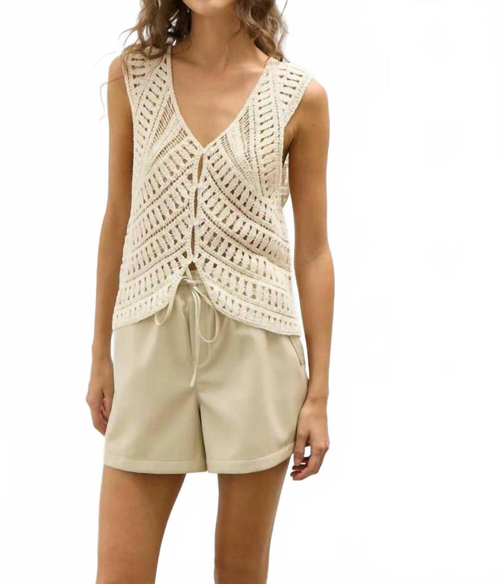 NEW MELISSA NEPTON julio faux leather shorts in cement